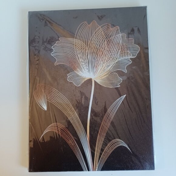 3-Piece Canvas Floral Wall Art Set | 12" x 16" Each | Brown Flower Print - Picture 2 of 5